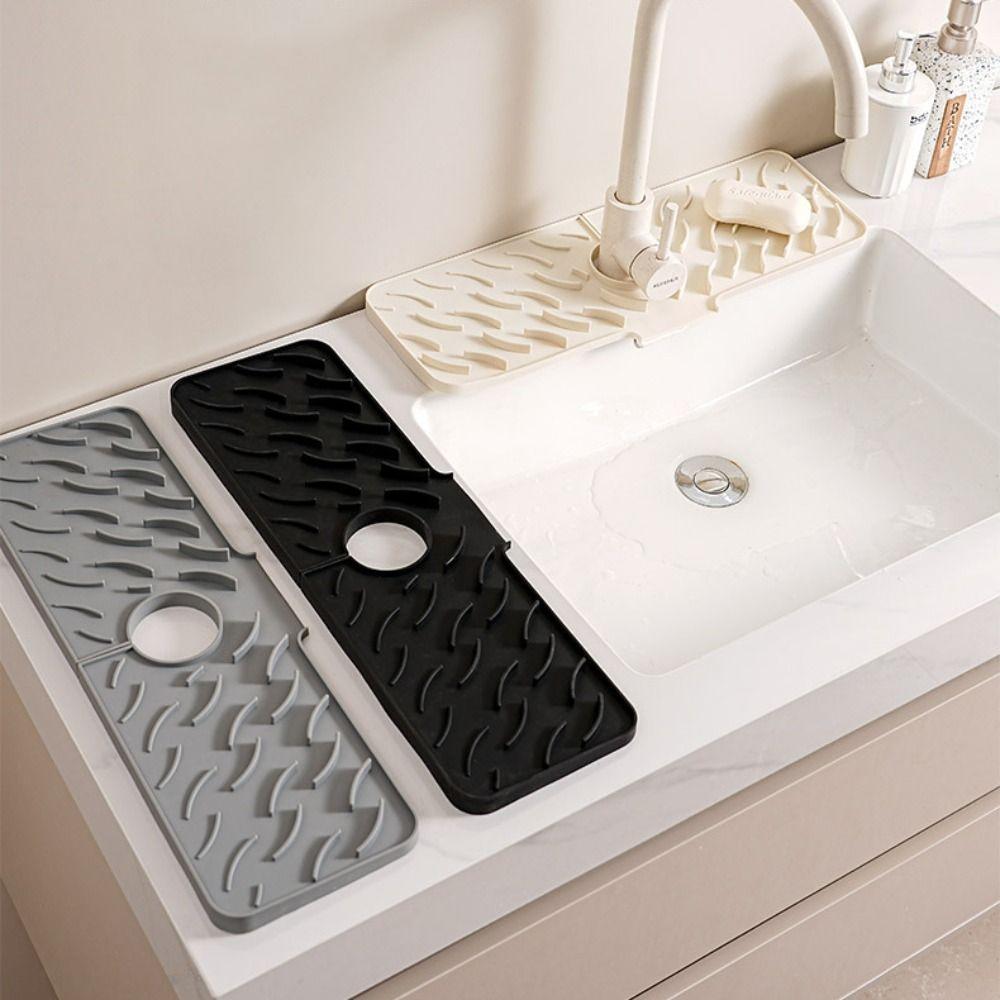 

Gadgets Kitchen Faucet Splash Pad Durable Countertop Protection Mats Home Style 2/Beige