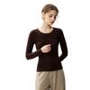 Premium Slim-Fit 100% Pure Wool Women's Round Neck Knit Sweater - Perfect for Autumn and Winter 