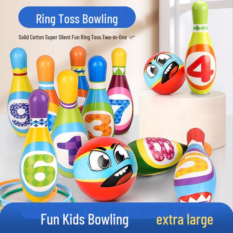 Kids' Cotton Bowling Toy Set for Indoor Sports and Learning