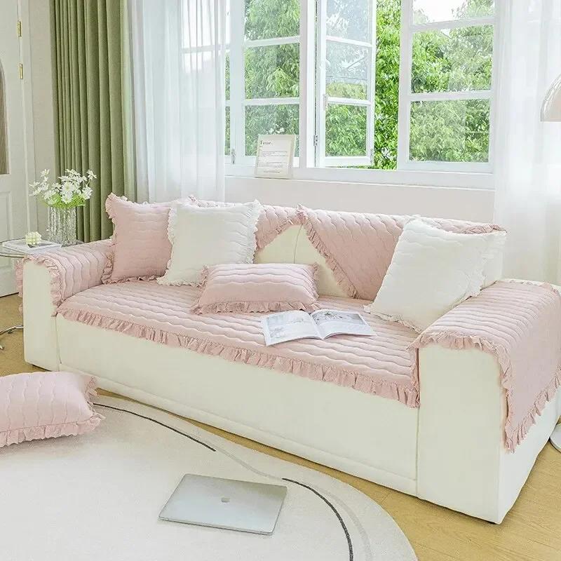 Super Měkký Potah na Pohovku Zesílený Plyšový Ručník na Pohovku Deka Univerzální Podložka na Pohovku Polštář pro Obývací Pokoj Potahy na Pohovku Podzim Zima