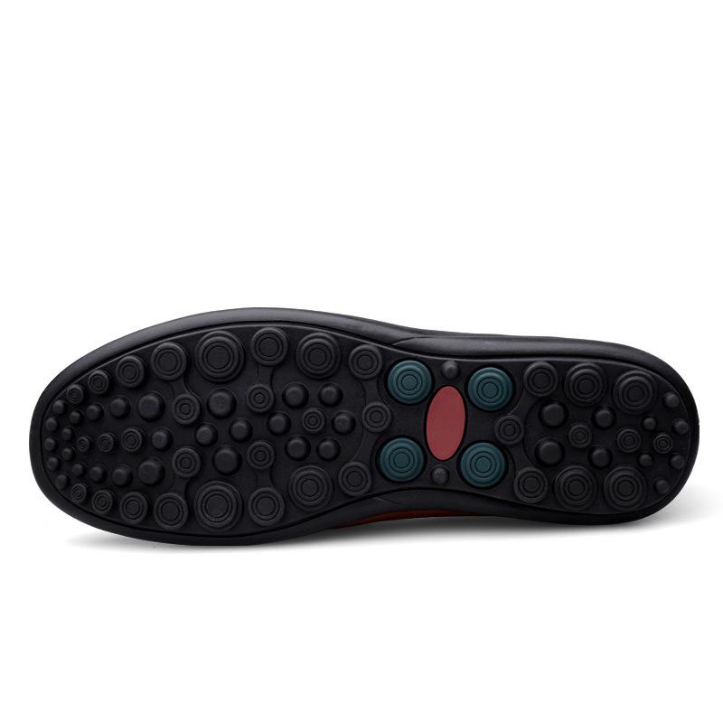 Four Seasons Casual Shoes Men's Soft Surface Soft Sole Driving Shoes Sleeve Lazy Shoes Top Layer Cowhide Men's Doudou Shoes