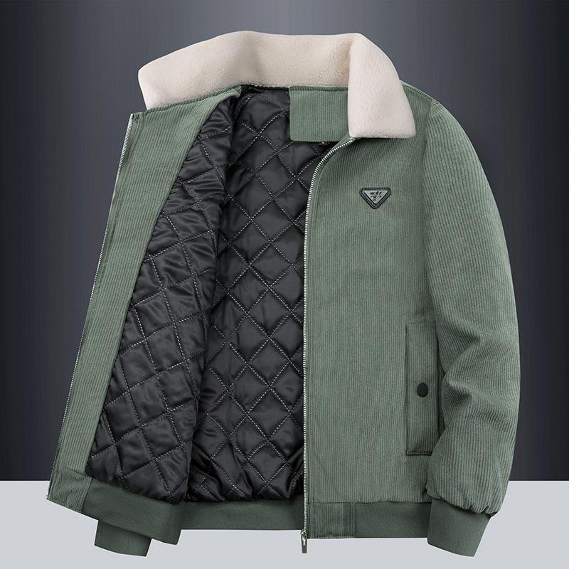 

Куртка мужская пальто модная теплая плюшевая толстая хлопковая куртка кашемировая хлопковая куртка с лацканами XXXXXL