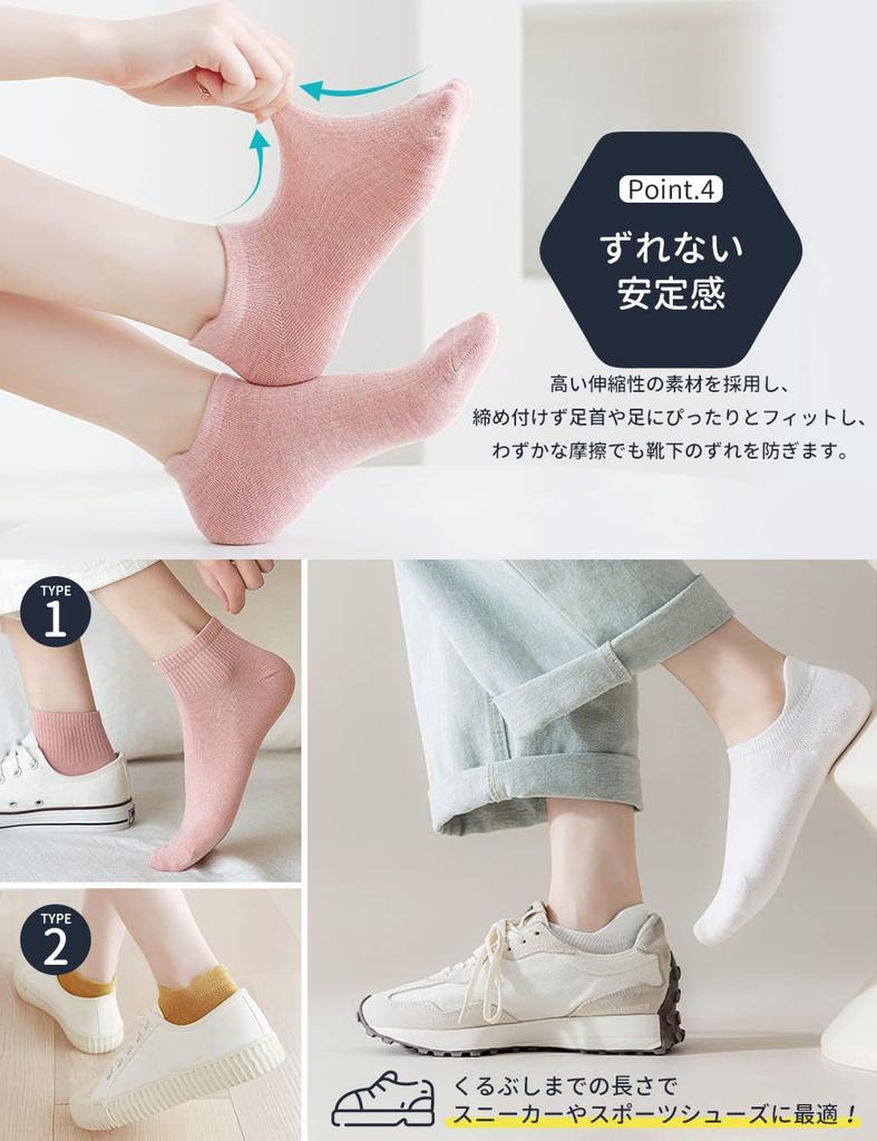 SLEEPSINERO Ankle Socks and Cotton Ankle Socks for Cute and Sports Sneaker Sizes All Seasons of Women's (Moisture-Wicking, Quick-Drying,