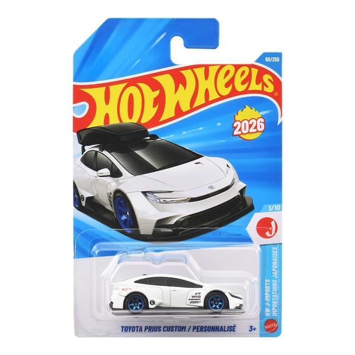 Hot Wheels Basic Car Toyota Prius Custom Vehicle Toy Miniature Car 3 Years+ White JMX10-NR 1/64