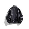 Cappotto in Pelle PU Maschile Primavera Autunno Giacca Casual Top Punk High Street Motociclista Cappotti Tessuto di Alta Qualità