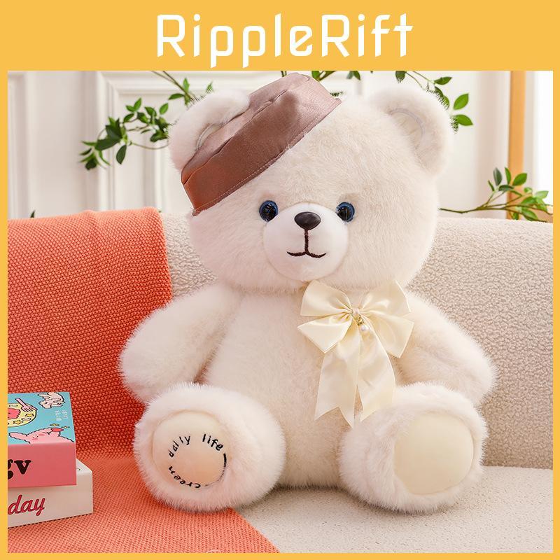 Bow Beret Teddy Bear Stuffed Animal Doll For Kids Birthday Gift And Collectors