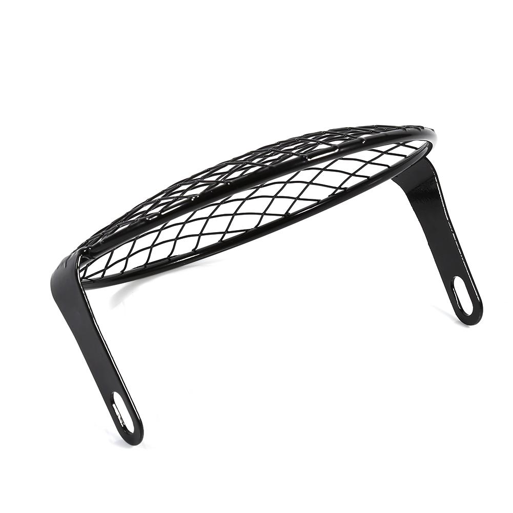 6.3 Retro Motorcycle Grill Side Mount Headlight Lamp Cover Mask Cafe Racer