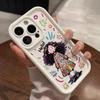 Curly Hair Girl Applies To Iphone16pro Mobile Phone Case Apple 15 Anti-drop 14 Cartoon 13promax New 16x