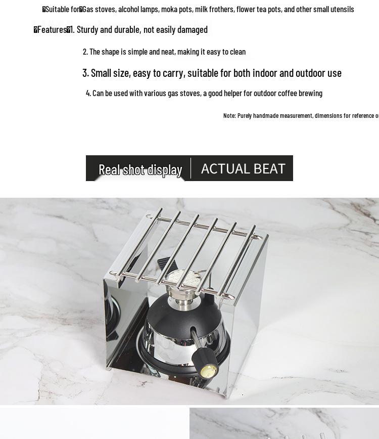 Stainless Steel Multi-Purpose Stove Rack for Moka Pots, Teapots, and Camping Stoves