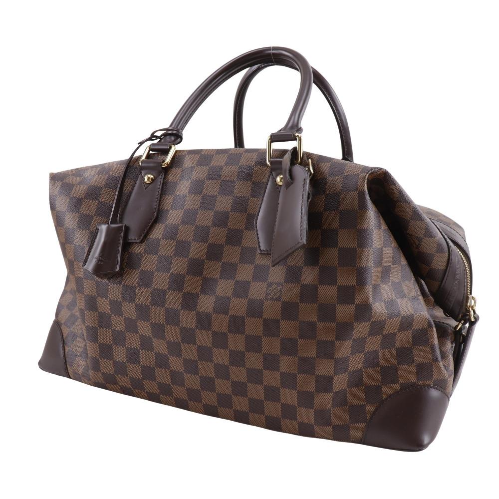 LOUIS VUITTON Vaslav Boston bag N41537 Brown Damier canvas unisex Used