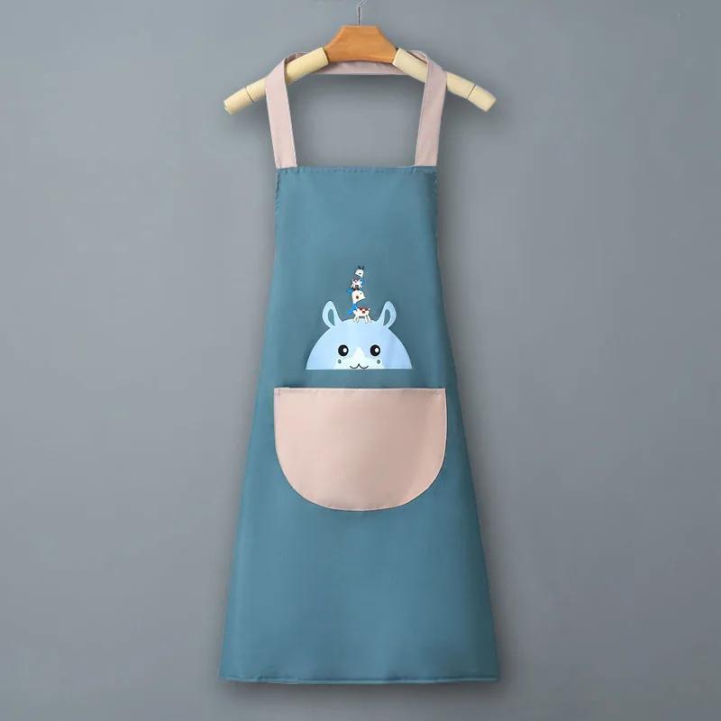 Home-use Washable Kitchen Apron for Cooking Waterproof and Oil-proof Fashionable for Men and Women Adult Workwear