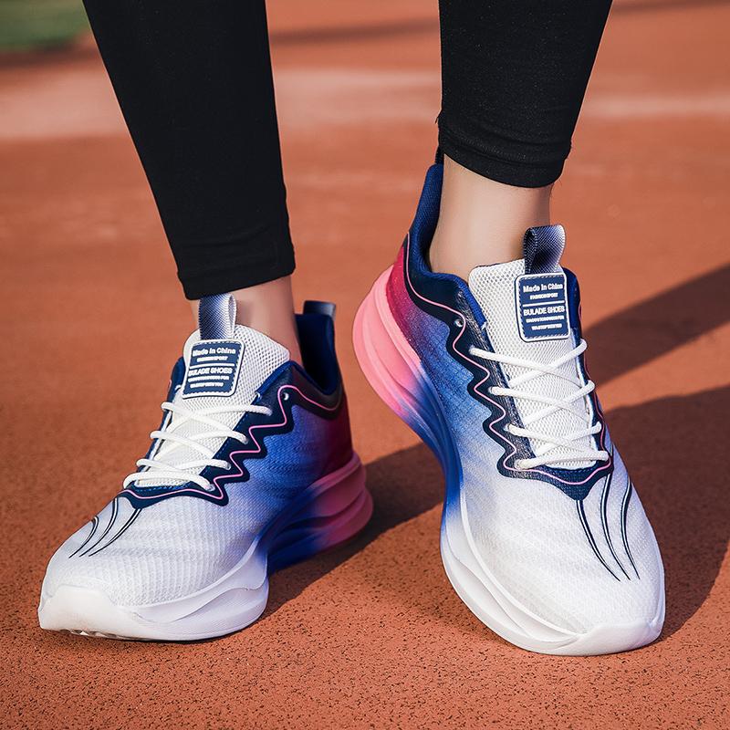 Men’s Contrast Color Sports Basketball Shoes Running Sneakers Shoes Students Over Sized Jogging Shoes