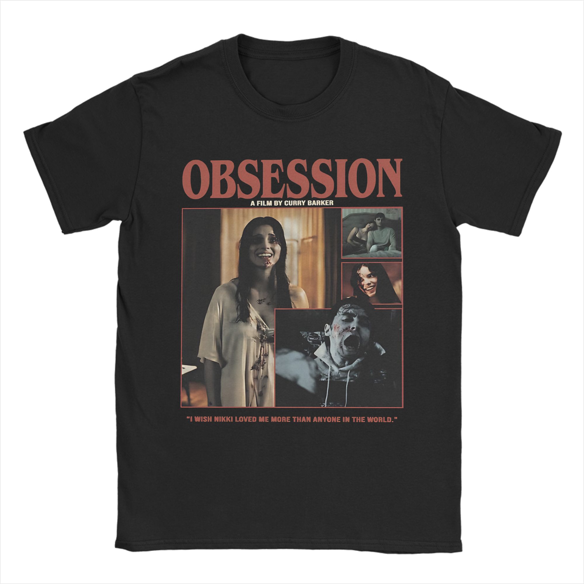 Футболки с принтом Obsession (Одержимость) для унисекс Унисекс Новинка 100% Хлопок Футболка Круглый вырез Короткий рукав Футболка Классическая одежда S