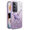 Pro Xiaomi Redmi 15 4G (EU) (171 mm) Pouzdro Dragonfly Stojánek TPU Květiny Třpytivé Pouzdro na Telefon