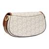 Michael Kors MK Mila Printed Gold Lock Coated Canvas Shoulder Bag Small Women Shoulder Bag Vanilla-White 35F5GIMC1B-VANILLA