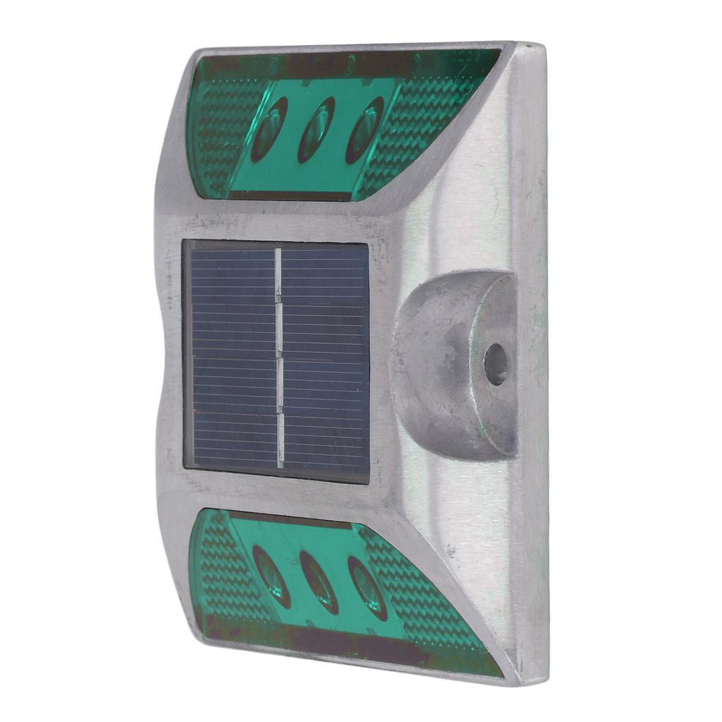 Solar Road Stud Light Cast Aluminium Alloy for Driveway Step Sidewalk Stair Outdoor IP68 Waterproof Road Marker Green Light