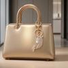 Keychain Pendant Sparkling Rhinestones Inlaid Dolphin Design Key Holder with Lobster Clasp Lightweight Car Bag Accessory