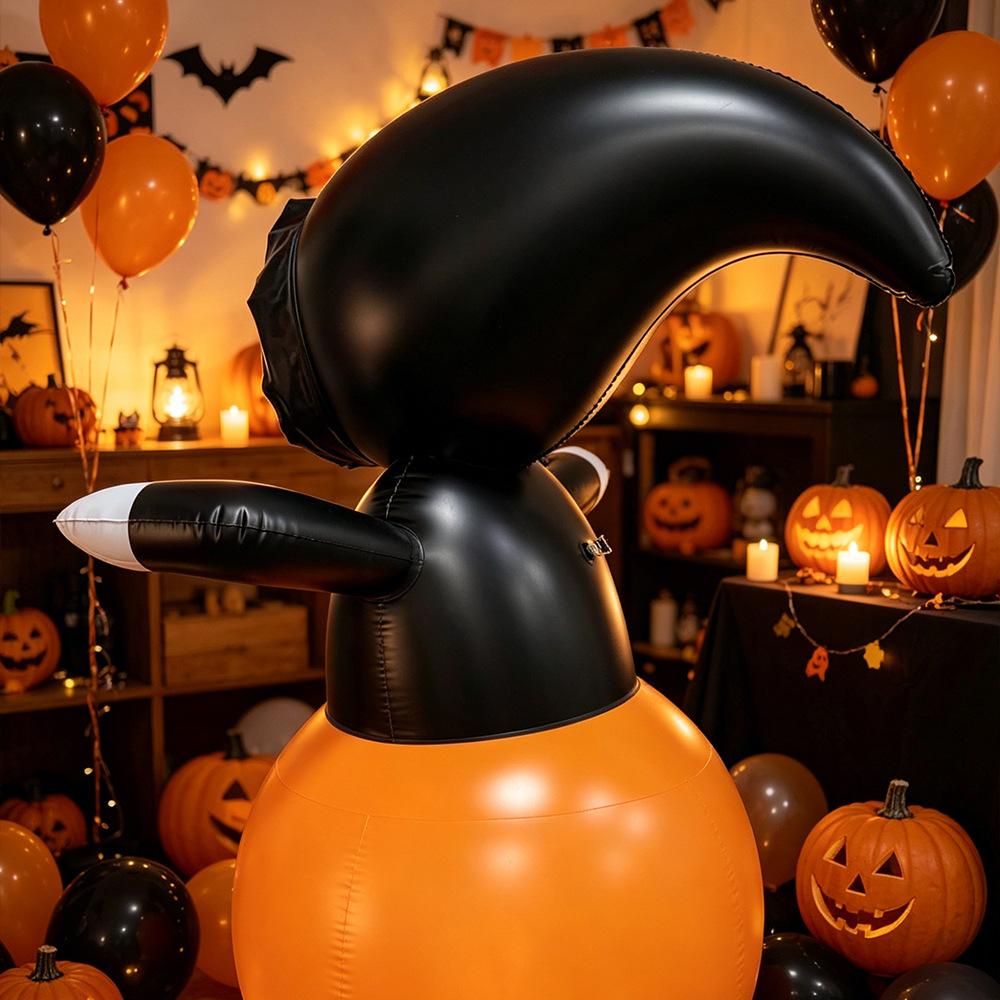Halloween Inflatable Wobbler, PVC Pumpkin Decoration, Funny Tumbler Toy for Party Amusement Park Decor