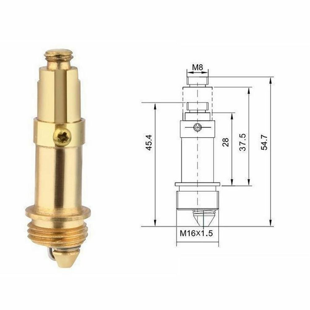 Brass Push Bolt Basin Click Clack Waste Internal Spring