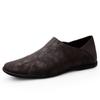 Men's shoes 2025 summer new men's large-size casual leather shoes British soft-soled soft leather lazy one-pedal Doudou shoes