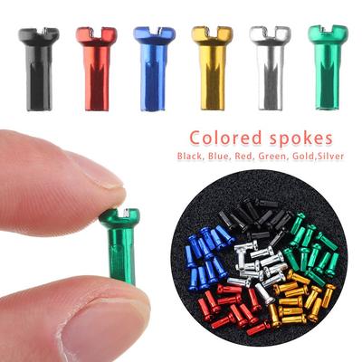 10/20/50pcs Outdoor 14mm Alloy Anodized Bicycle Wheel Accessories Wheel Spoke Nipples Cycling Spokes Nipples Multicolor