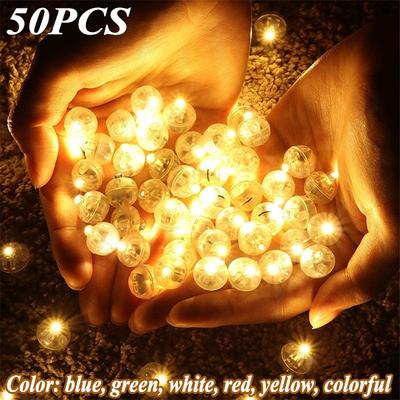50PCS Waterproof DIY LED Balloon Light,Led Flash Ball Lamp for Paper Lantern Mason Jar Birthday Party Wedding Decoration