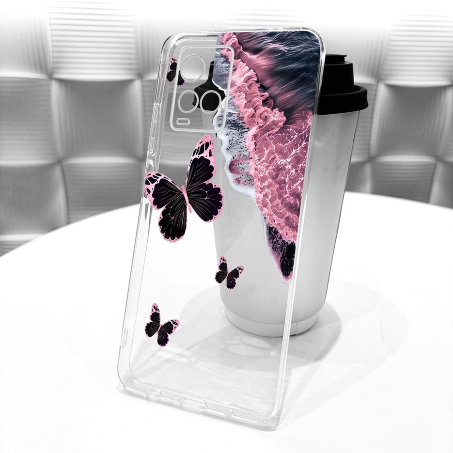 For Vivo Y33s 4G Case V2109 New Butterfly Painted Cover For Vivo Y21 Y21e Y21s Y21t Soft Silicone Case For Vivo Y33t Y 21 s Bags