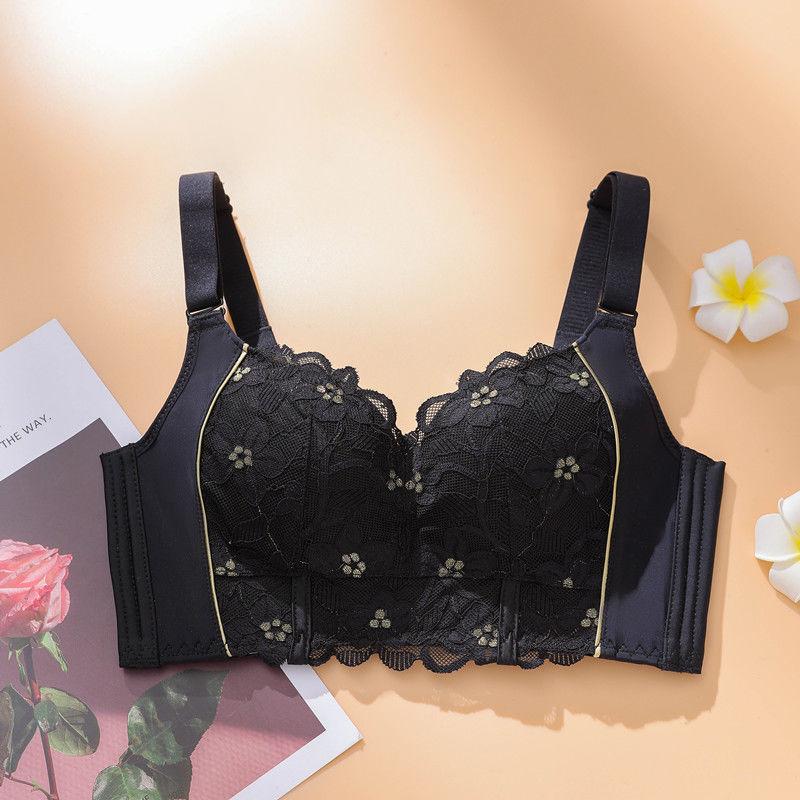 Sexy Lace Women's Bra Underwear Women's No Underwire Gathering Bra Anti-sagging Upper Collection Side Breast