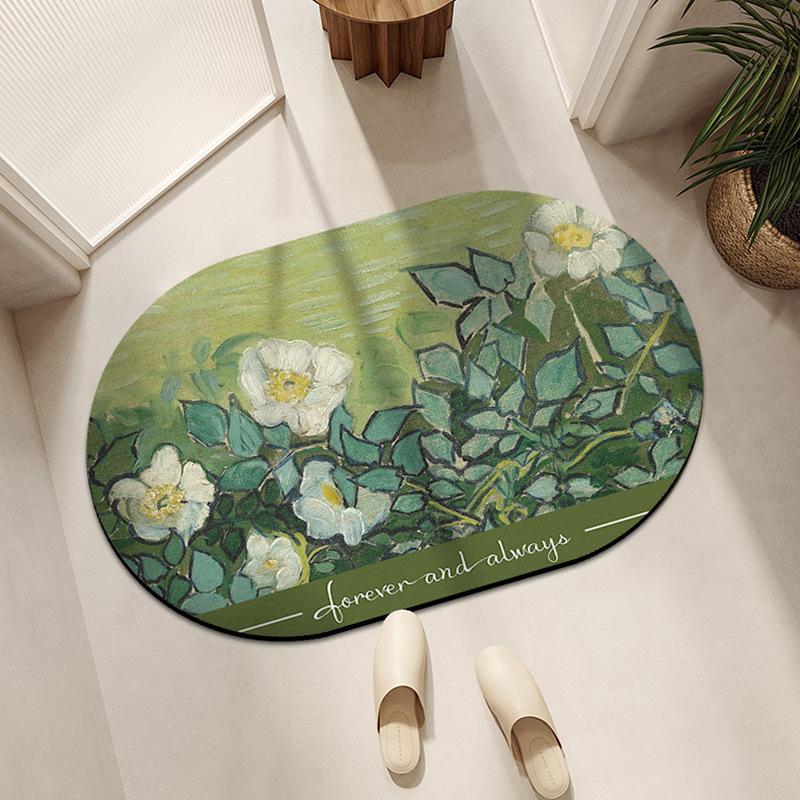 Koupelna Měkké křemelinové bahno Domácí Koupelna Podložka na podlahu Absorbující Rychleschnoucí Koupelnový Koberec Absorbující Protiskluzová podložka na nohy Scenérie