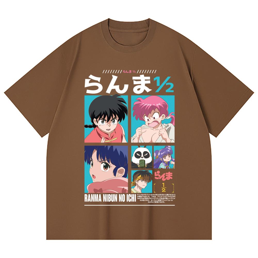 230 Gsm 100% Cotton Ranma 12 V1 Print Unisex Heavy Cotton T Shirt