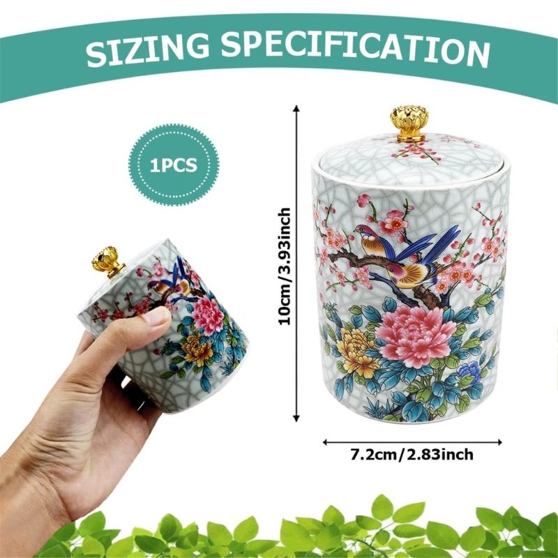Versatile Ceramic Jar For Tea Salt And Candy Storage Coffee Canister with Lid Multifunctional Kitchen Tool