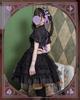 JIURUN Lolita Gothic Lolita Dress with 3D Panel Anime Bow Tie Plus Mori Sweet Gothic Cute Lady and Size One-Piece Pattern, Ruffles, Joints, Cosplay,