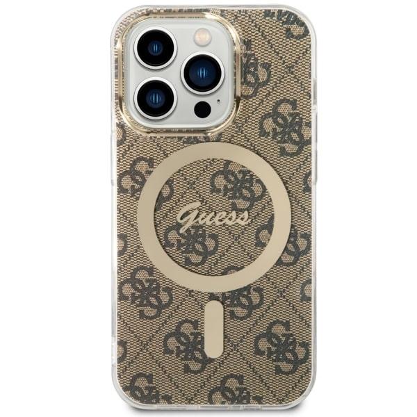 Etui do iPhone 14 Pro Guess MagSafe Brązowe