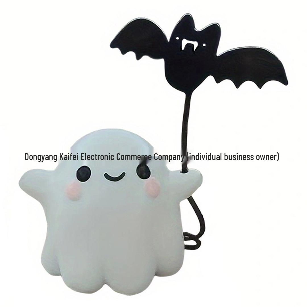 Mini Ghost Bat Halloween Resin Ornament - Heart Festival Decoration