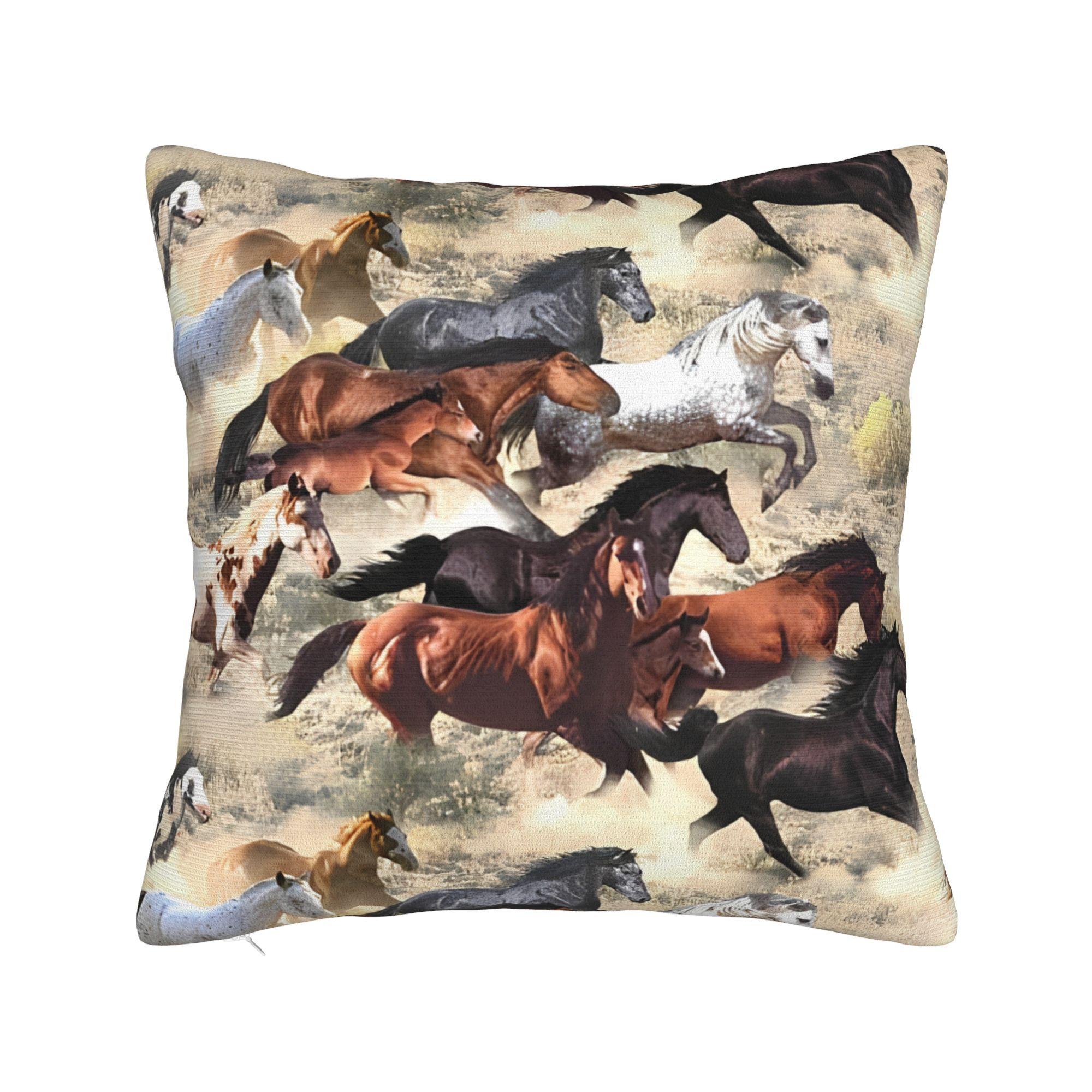 Pillow Case Vintage Doodle Flower Print Comfy Pillow Cover For Sofa Home Decor Kawaii Pillowcases 30cmx30cm
