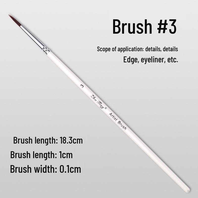 17-Piece Face Painting Brush Set: Hook Line, Embossing, Row, Flat, Oblique, Petal Brushes