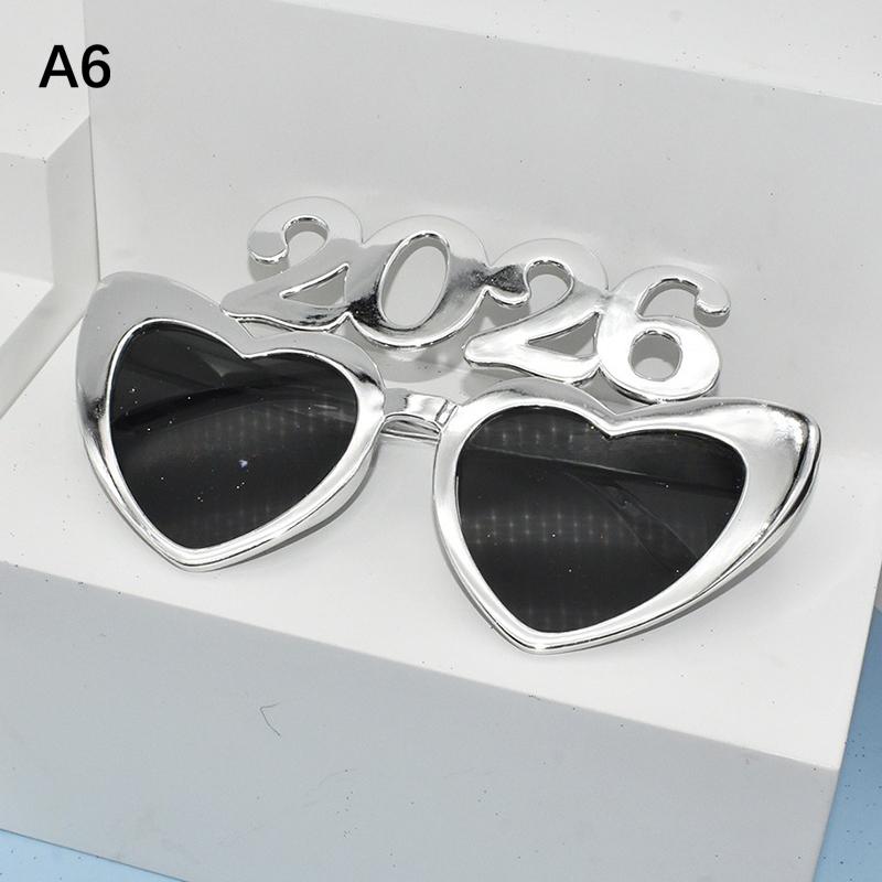2026 Number Eyeglasses 2026 Happy Year Glasses Diamond Glitter Sunglasses Cosplay Prop Xmas Party Decoration Funny Glasses