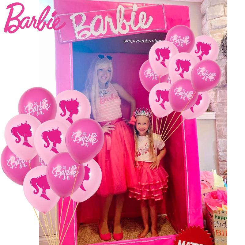 Pretty Pink Barbie Latex Balloons For Girls Birthday Party Decorations