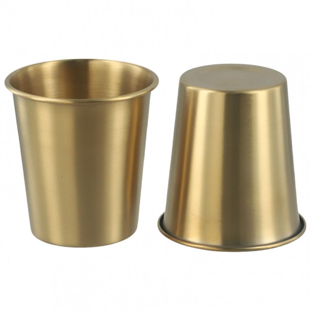 Sleek and Stylish 2PC 300 Ml Copper Drinking Water Glass Cup Tumbler Mug