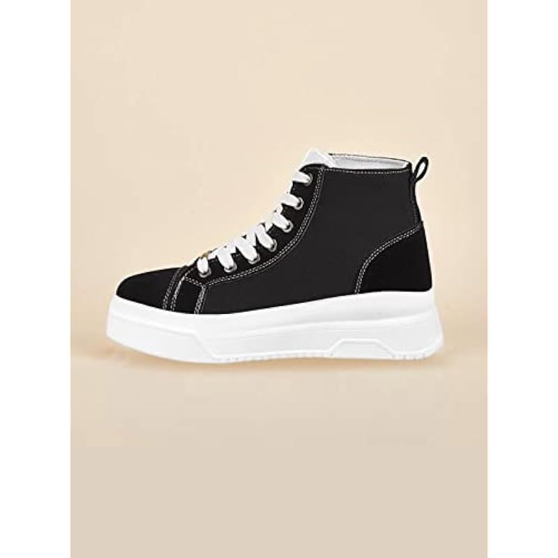 

Shoetopia Women S Canvas Sneakers | Light Weight & Comfortable With Cushioned Footbed | Stylish Shoe Sneakers For Women 7 UK чёрный