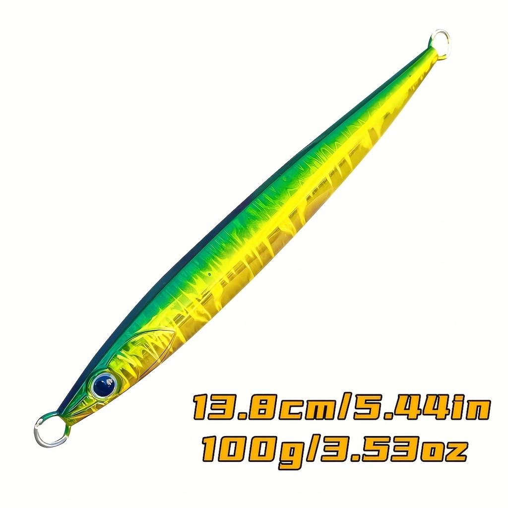 Jig Sea Fishing Lures Metal Jig 100g120g Vertical Slow Pitch Jigging Lures Salt Water Fishing Tackle, Fast Sinking Lure