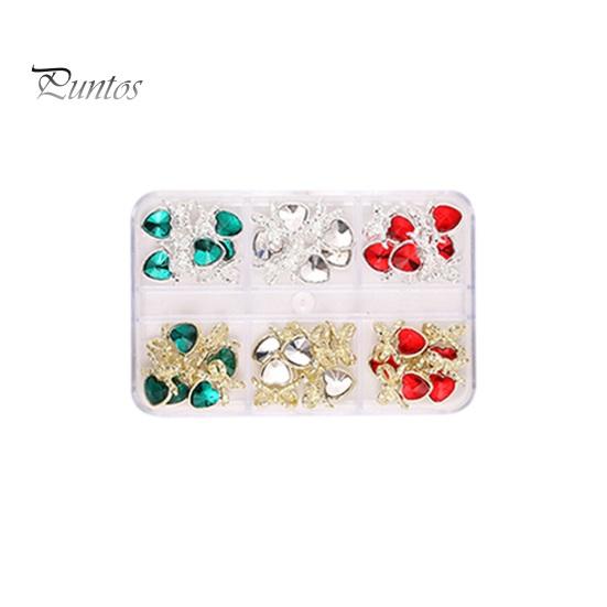 

1 коробка DIY дизайн ногтей стразы украшения 3D сердце бабочка Корона прямоугольник искусственный кристалл на сплаве подвески креативные украшения аксессуары для телефона C