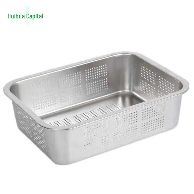 HUIHUADU 304 Stainless Steel Deep Rectangular Trays with Lids (5-Pack)