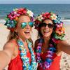24/36/50PCS Hawaiianr Wreath Tropical Beach Pool Birthday Party Holiday Wedding Beach Birthday Artificial Flower Decorations