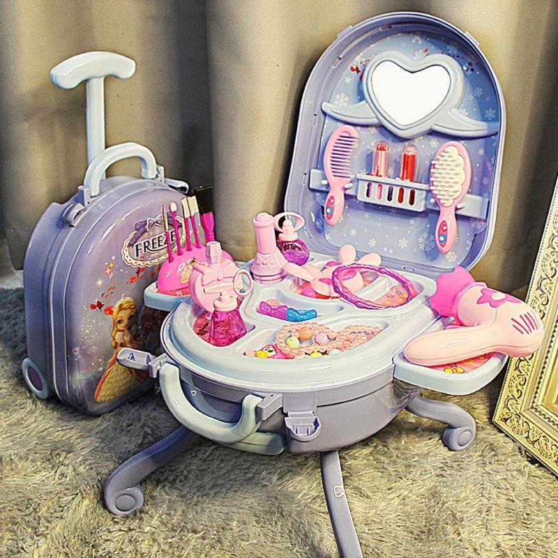 36Pcs Kids Makeup Kit for Girls Playing Make Up Set Toy for 3 4 5 6 7 8 9 10 Years Old Girls Pretend Dress-Up Beauty Set