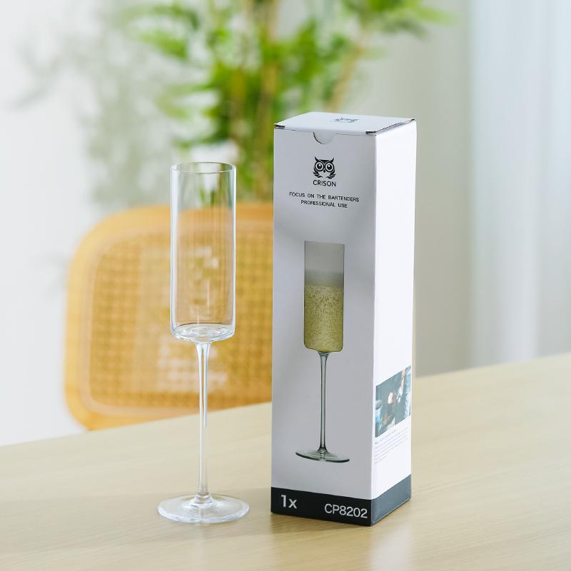 CP8202 CRISON Japanese style thin champagne glass/Crystal cocktail glass/Wedding party glass cup 175ml
