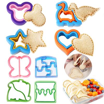 Sandwich Cutters Set for Children Food Cookie Maker Bread Biscuits Mold DIY Cute Shape Baking Accessories for Lunch Bento Box
