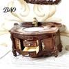 Miniature Bathroom Furniture Doll Mansion Sink Cabinet with Vanity Mirror, 1/12 Scale Mirror Miniature, Tiny Victorian for House Decoration