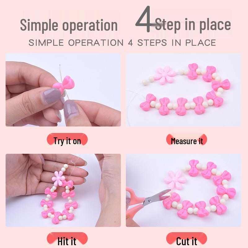 Beaded Toy Kit for Girls: DIY String Beads for Handmade Necklaces - Educational Birthday Gift