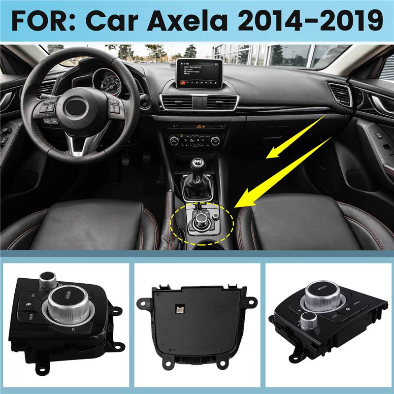 AB12-Car Console Control Switch Navigation Surface Frame Console Controllor Button For Mazda 3 Axela 2014-2019 BHN1-66-CM0C